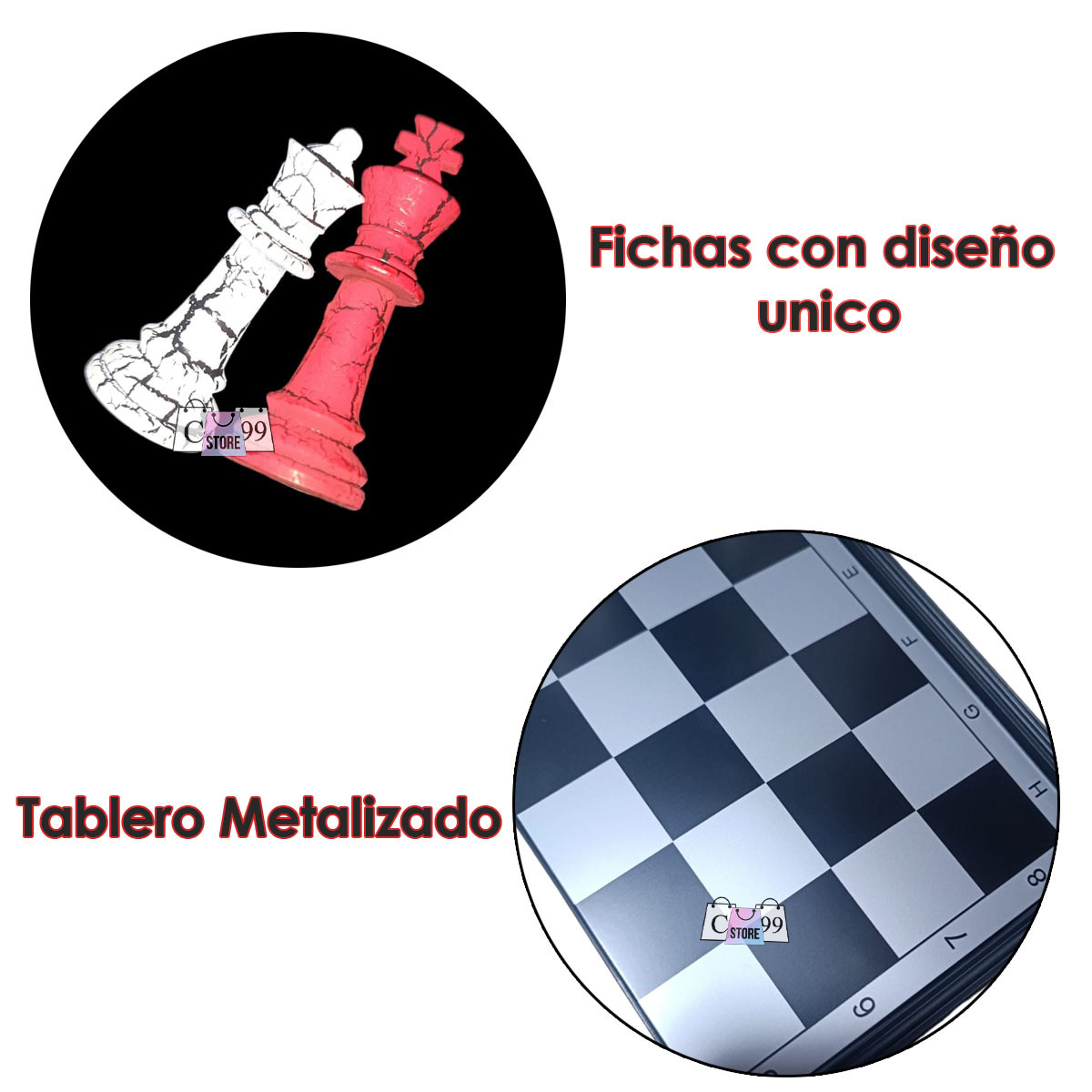 Miniatura 2 de Ajedrez Magnético Fichas Con Diseño